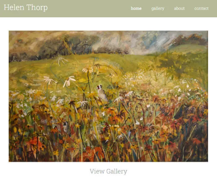 Helen Thorp Artist website screenshot